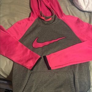 Nike Fuchsia and Charcoal Hoodie